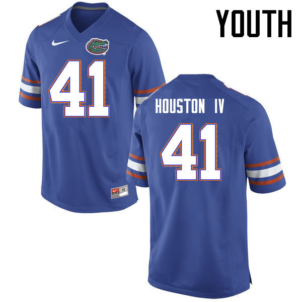 Youth Florida Gators #41 James Houston IV College Football Jerseys Sale-Blue